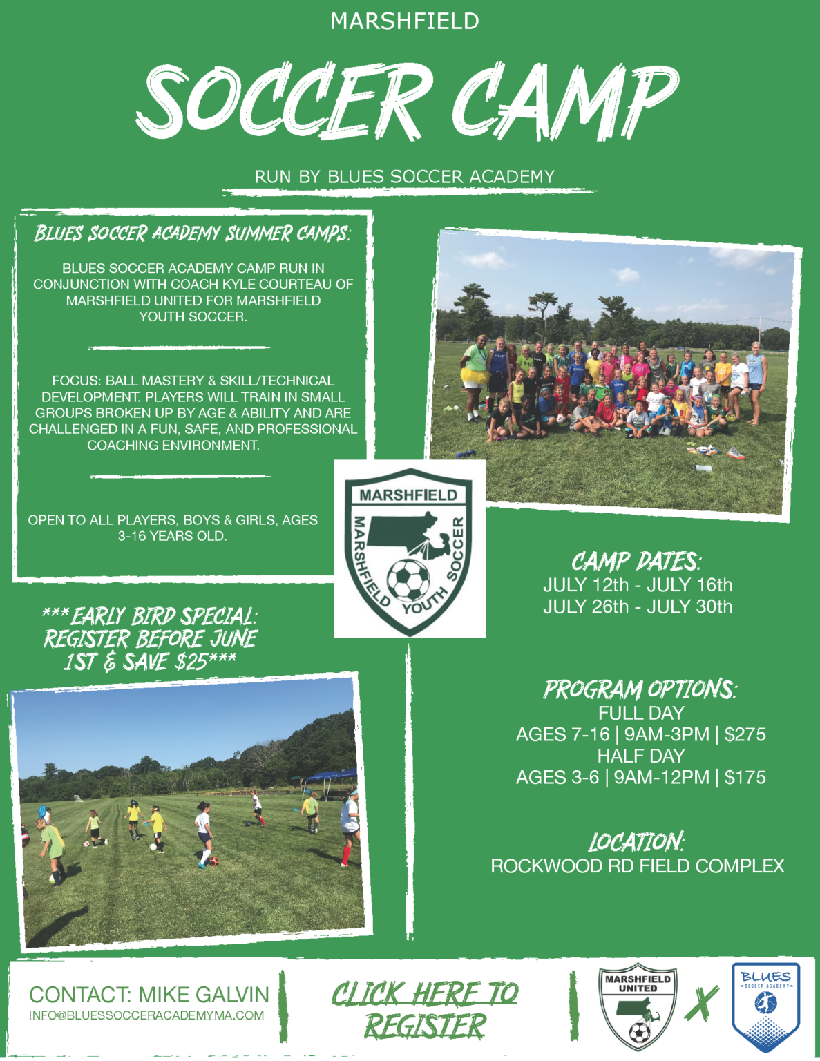 Camps and Partners Marshfield Youth Soccer