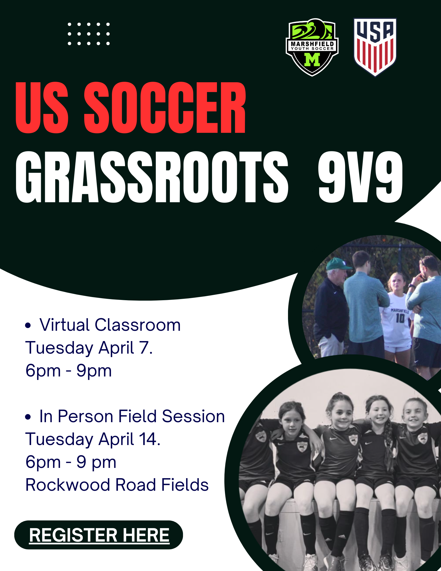 Navy and White Modern English Online Course Flyer